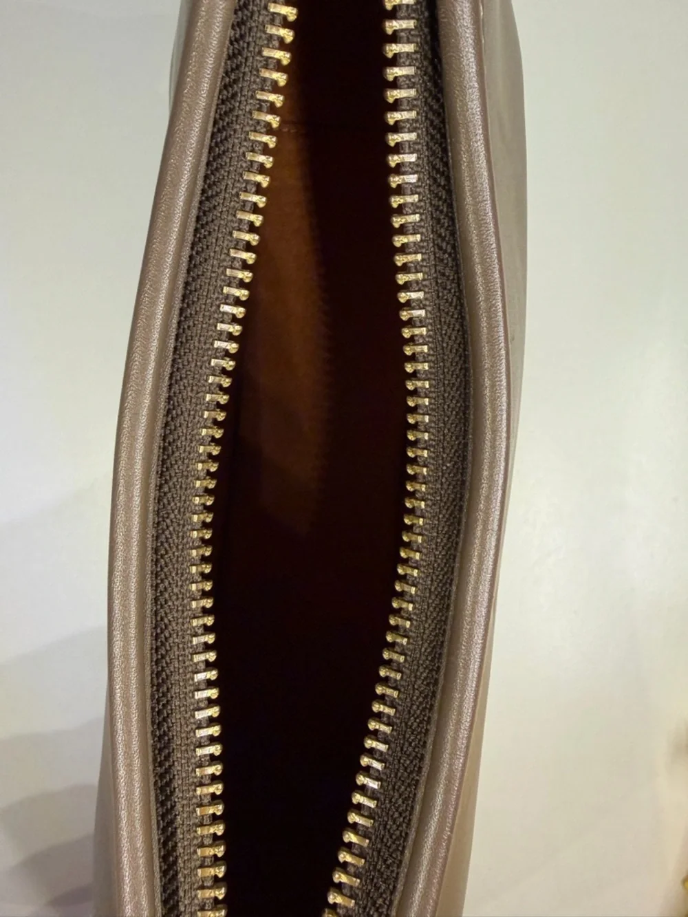 Coach Eve Leather Shoulder Bag with Gold Accent in the color in dark stone - Picture 11 of 13